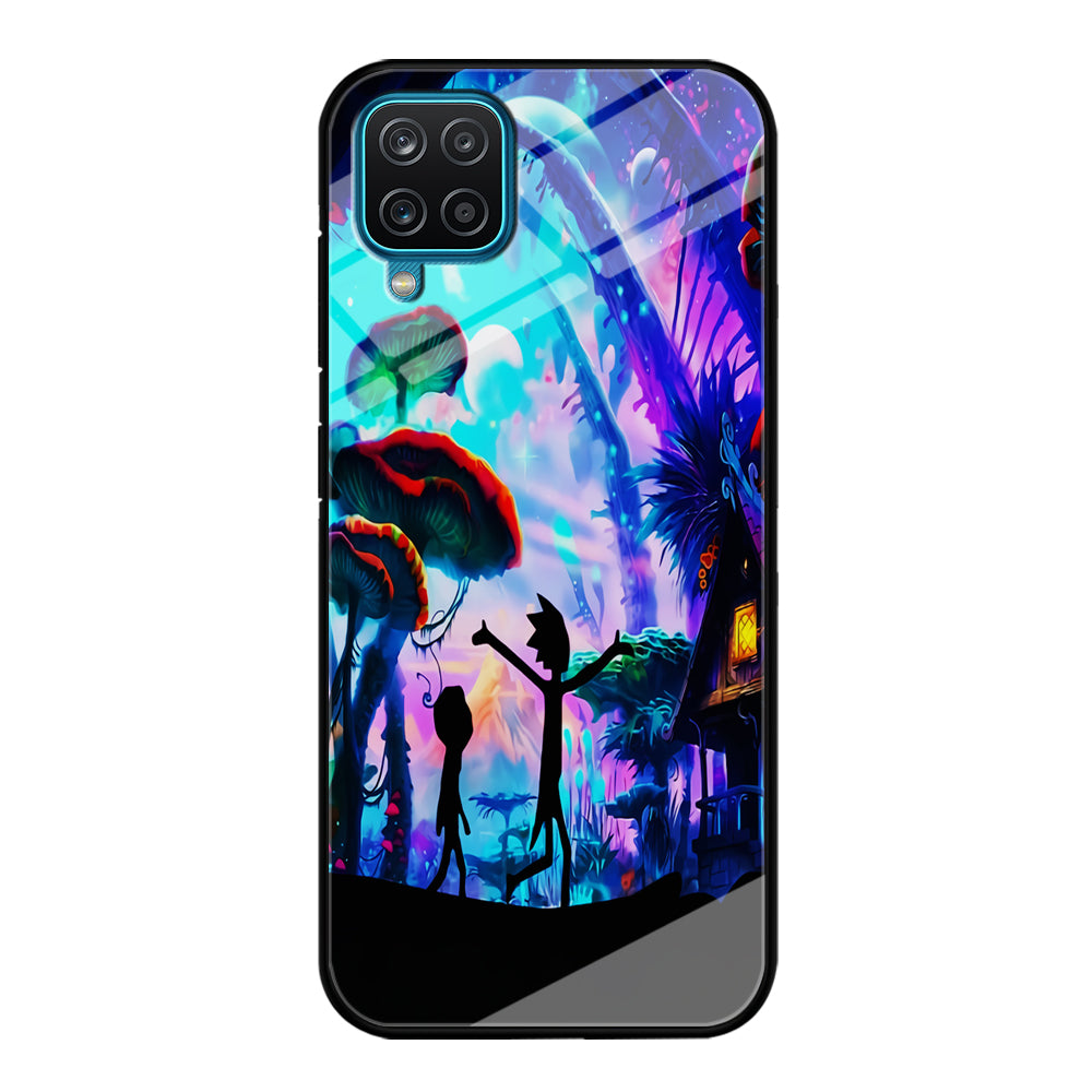 Rick and Morty Mushroom Forest Samsung Galaxy A12 Case-Phone Case-Tempered Glass Case-Altracase