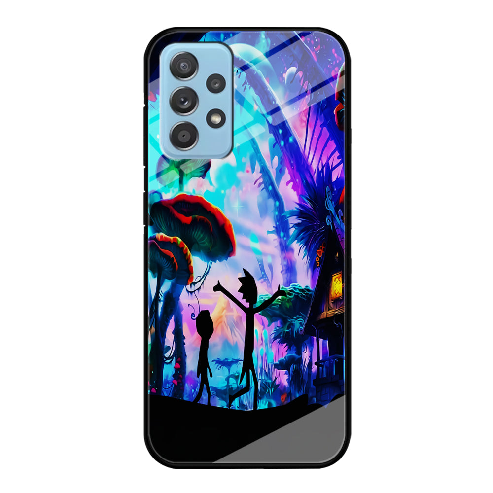 Rick and Morty Mushroom Forest Samsung Galaxy A72 Case-Phone Case-Tempered Glass Case-Altracase