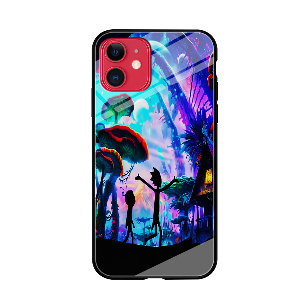 Rick and Morty Mushroom Forest iPhone 11 Case-Phone Case-Tempered Glass Case-Altracase