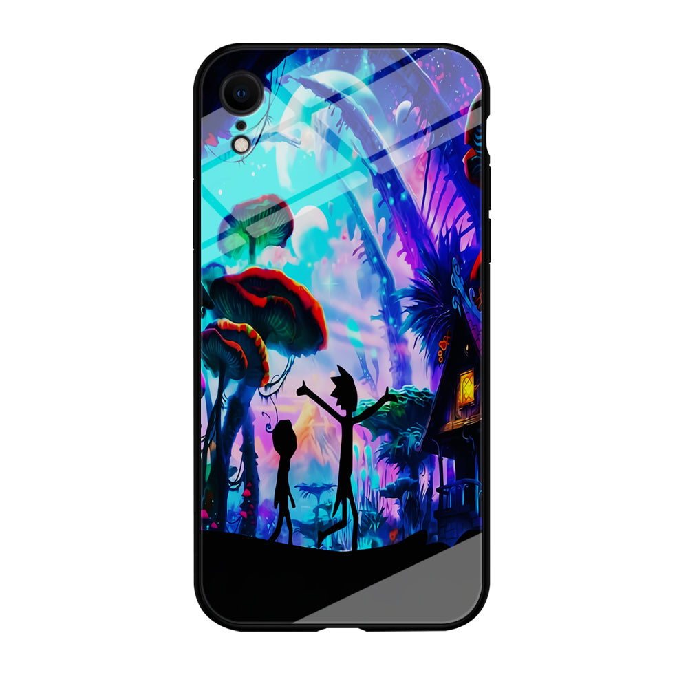 Rick and Morty Mushroom Forest iPhone XR Case-Phone Case-Tempered Glass Case-Altracase