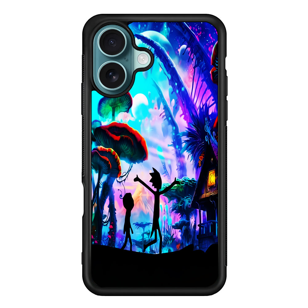 Rick and Morty Mushroom Forest iPhone 16 Case - Altracase