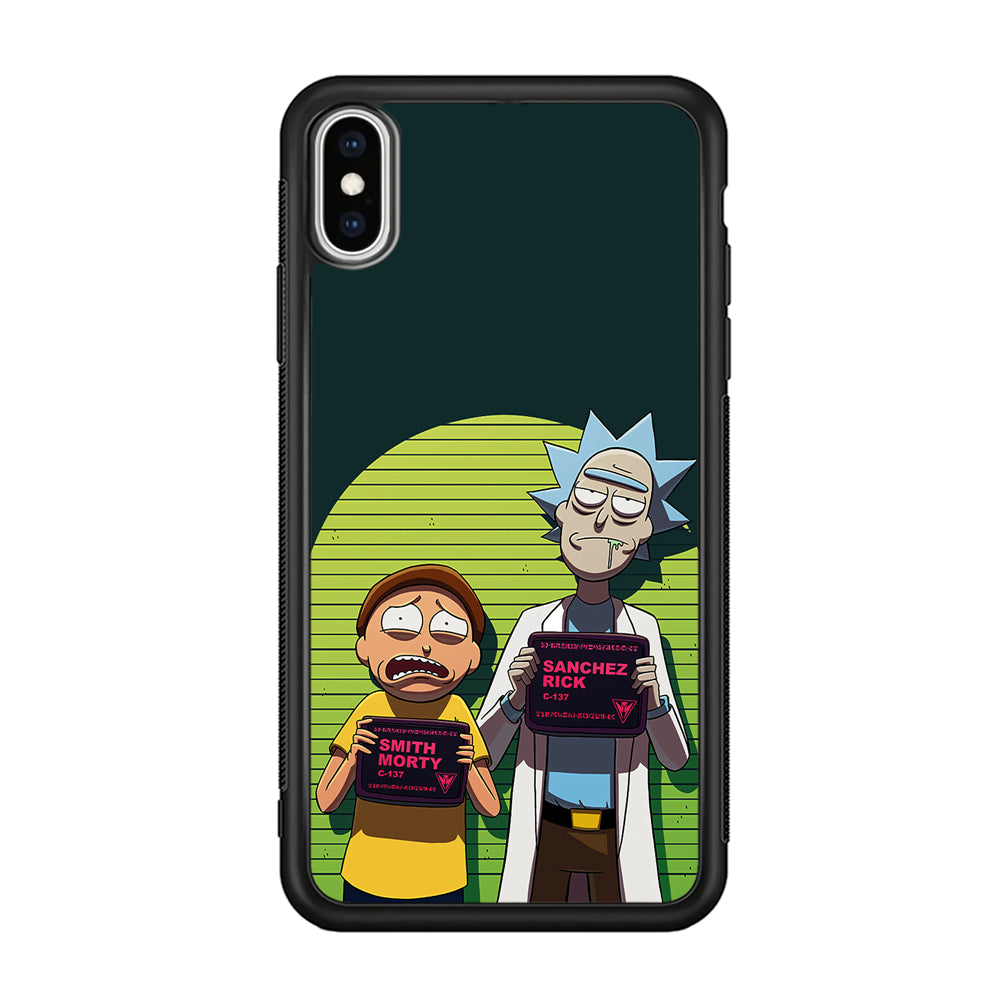 Rick and Morty Prisoner iPhone Xs Case-Phone Case-Rubber Black (2D Case)-Altracase