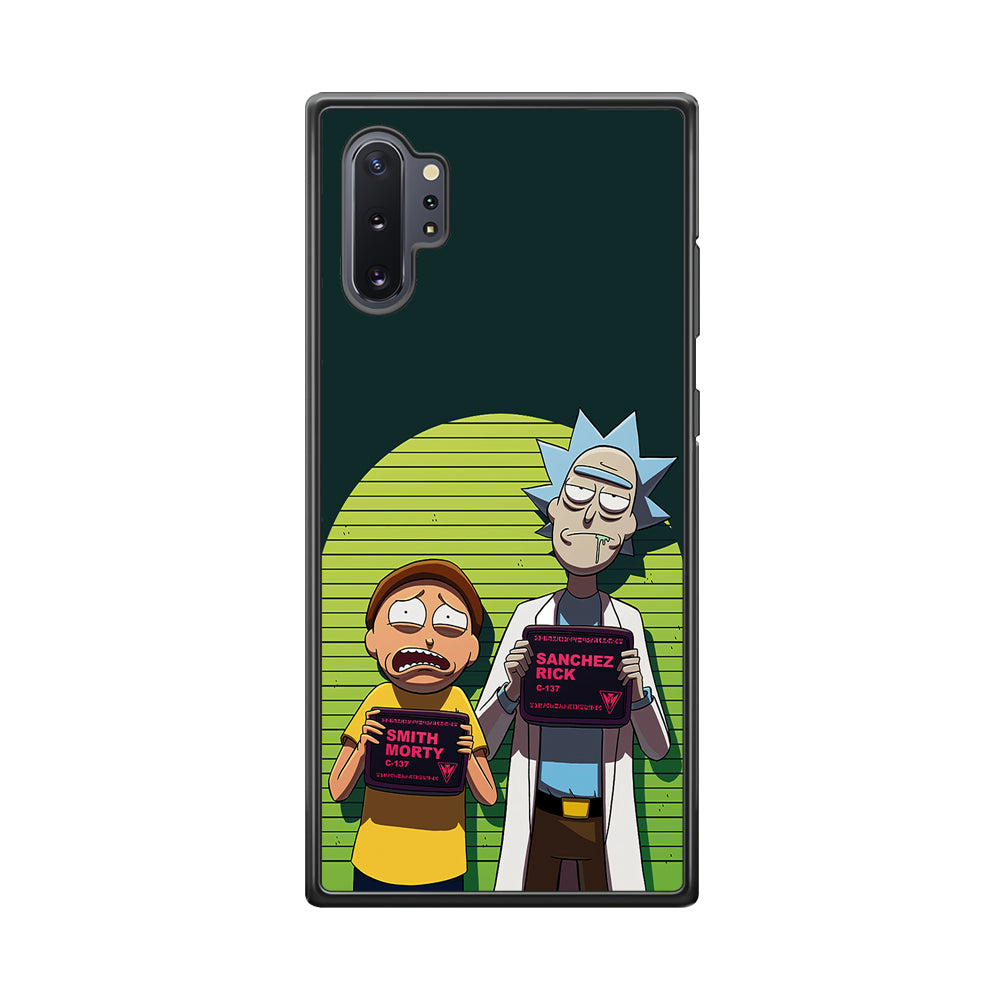 Rick and Morty Prisoner Samsung Galaxy Note 10 Plus Case-Phone Case-Rubber Black (2D Case)-Altracase