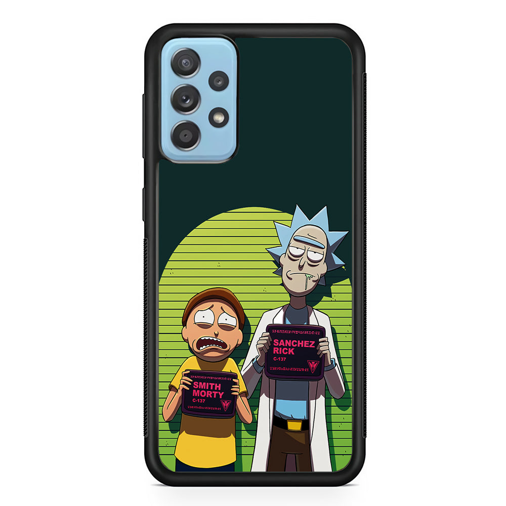 Rick and Morty Prisoner Samsung Galaxy A72 Case-Phone Case-Rubber Black (2D Case)-Altracase