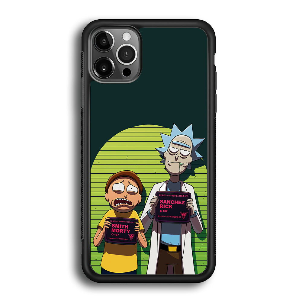 Rick and Morty Prisoner iPhone 12 Pro Max Case-Phone Case-Rubber Black (2D Case)-Altracase