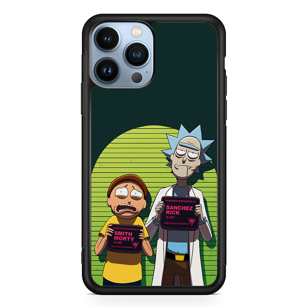 Rick and Morty Prisoner iPhone 15 Pro Max Case-Phone Case-Rubber Black (2D Case)-Altracase