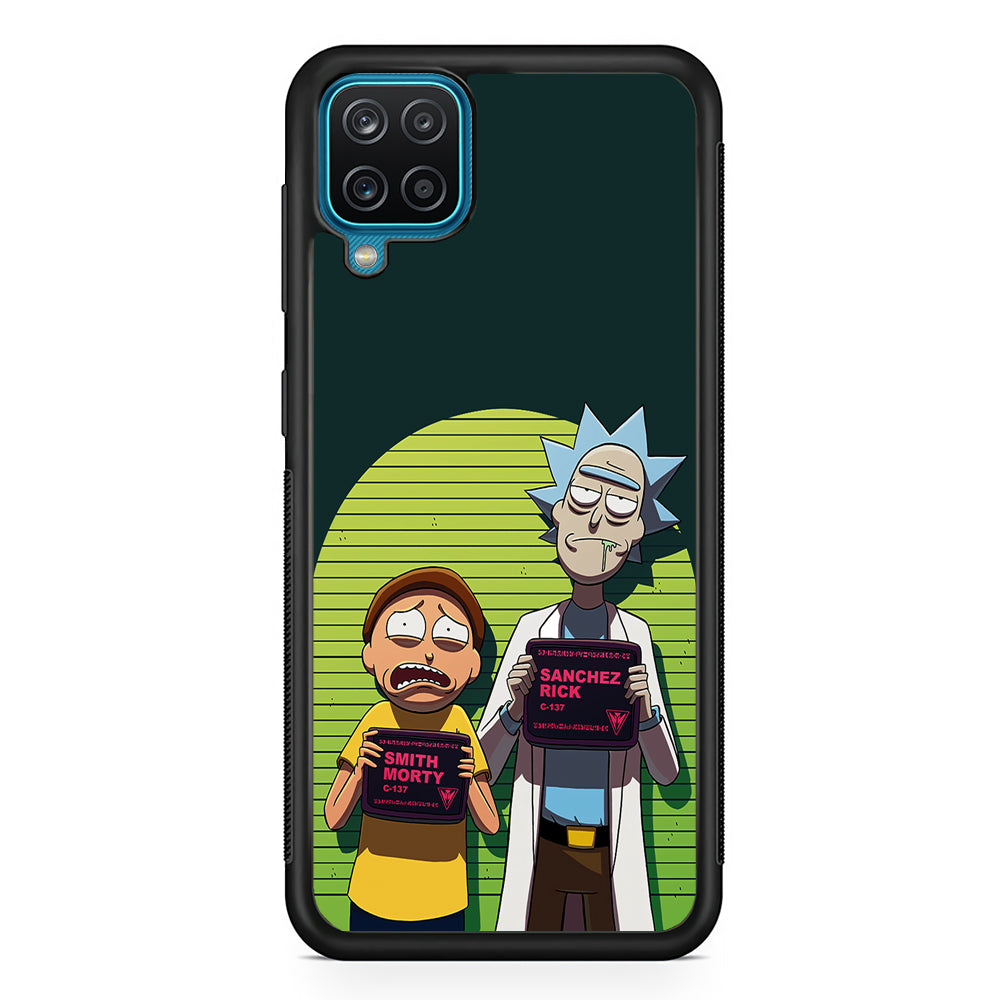 Rick and Morty Prisoner Samsung Galaxy A12 Case-Phone Case-Rubber Black (2D Case)-Altracase