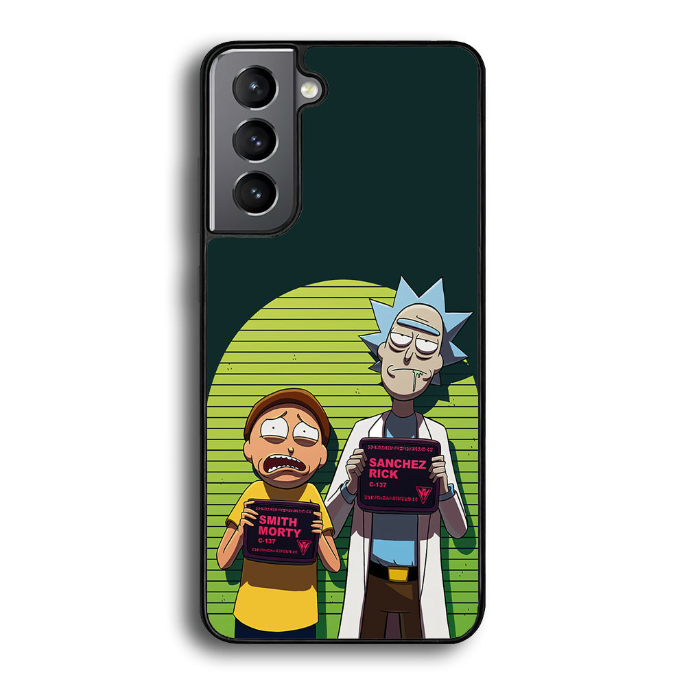 Rick and Morty Prisoner Samsung Galaxy S23 Plus Case-Phone Case-Rubber Black (2D Case)-Altracase