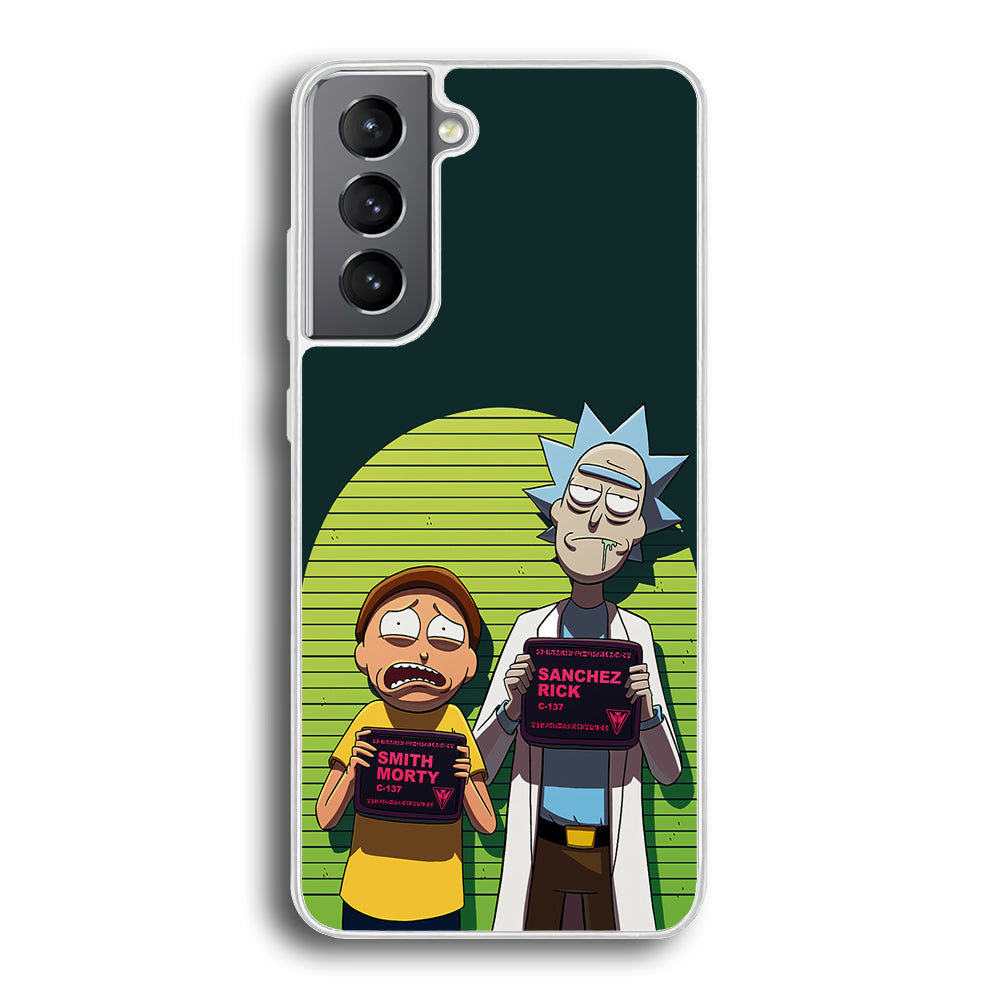 Rick and Morty Prisoner Samsung Galaxy S24 Plus Case-Phone Case-Rubber White (2D Case)-Altracase