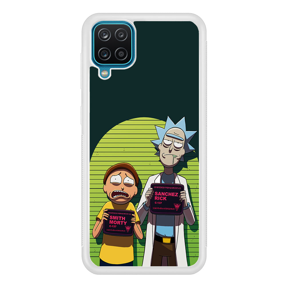 Rick and Morty Prisoner Samsung Galaxy A12 Case-Phone Case-Rubber White (2D Case)-Altracase