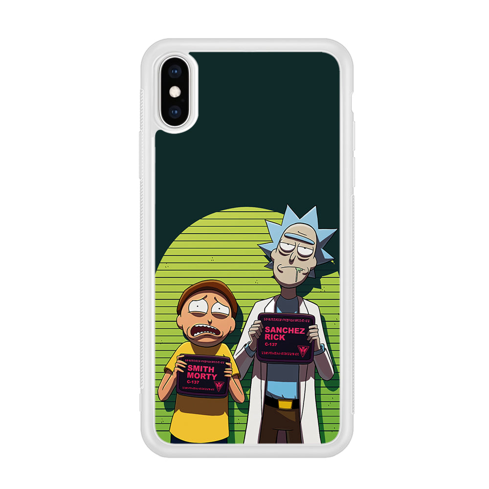 Rick and Morty Prisoner iPhone Xs Case-Phone Case-Rubber White (2D Case)-Altracase