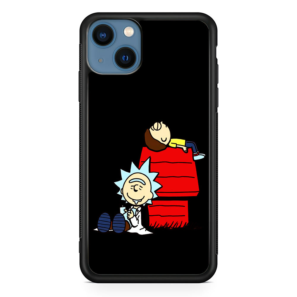 Rick and Morty Snoopy House iPhone 13 Case-Phone Case-Rubber Black (2D Case)-Altracase