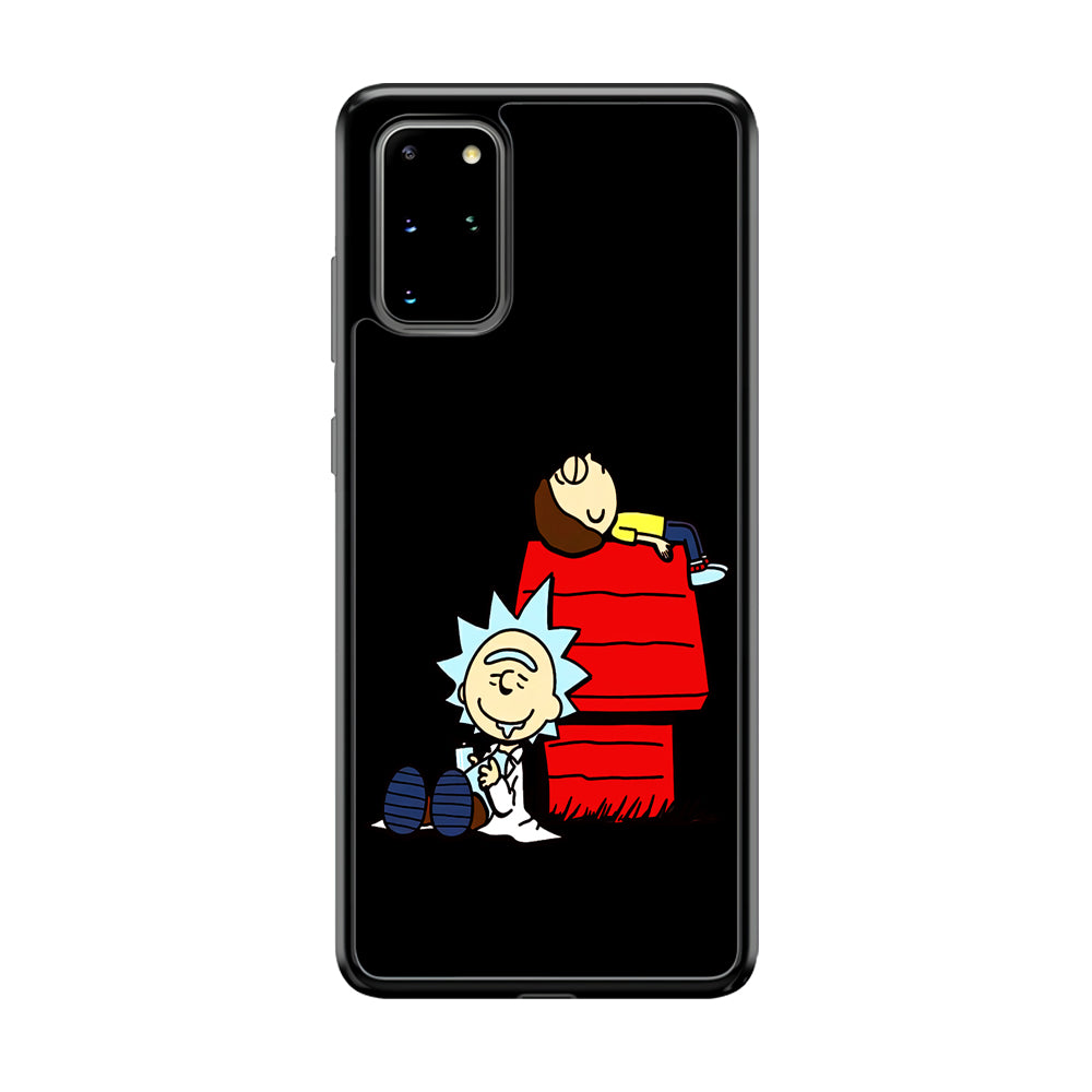 Rick and Morty Snoopy House Samsung Galaxy S20 Plus Case-Phone Case-Rubber Black (2D Case)-Altracase
