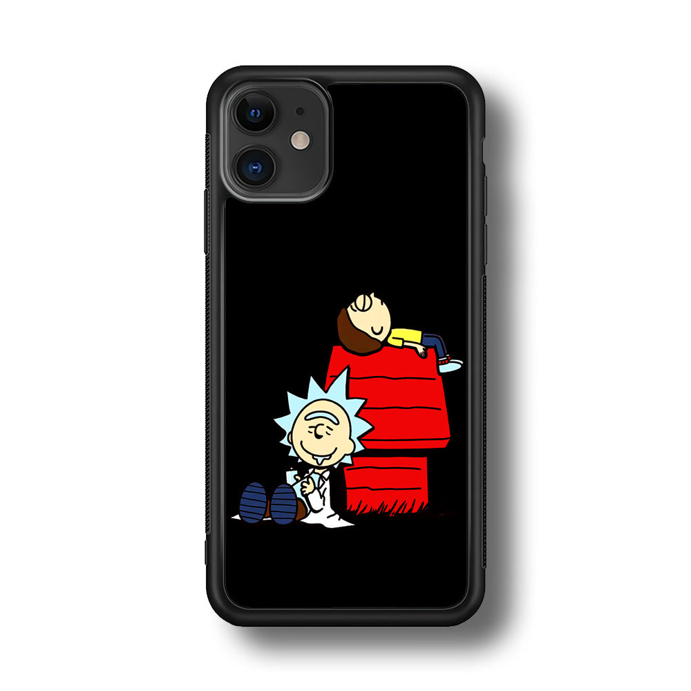 Rick and Morty Snoopy House iPhone 11 Case-Phone Case-Rubber Black (2D Case)-Altracase