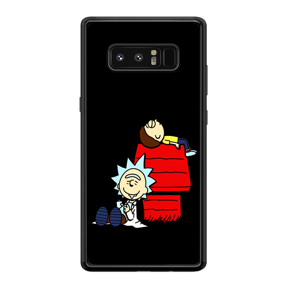 Rick and Morty Snoopy House Samsung Galaxy Note 8 Case-Phone Case-Rubber Black (2D Case)-Altracase