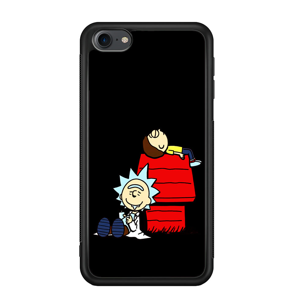Rick and Morty Snoopy House iPod Touch 6 Case-Phone Case-Rubber White (2D Case)-Altracase