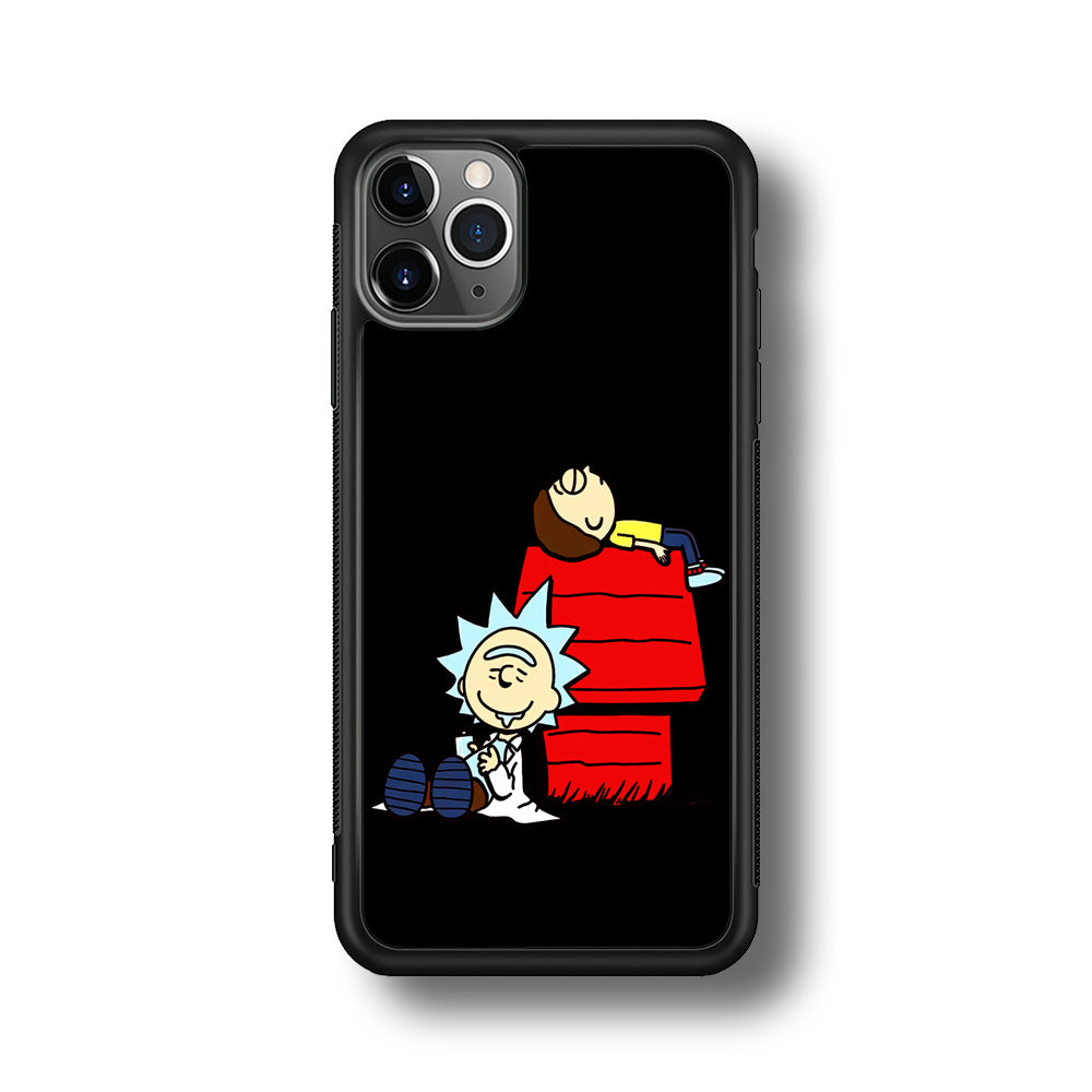 Rick and Morty Snoopy House iPhone 11 Pro Max Case-Phone Case-Rubber Black (2D Case)-Altracase