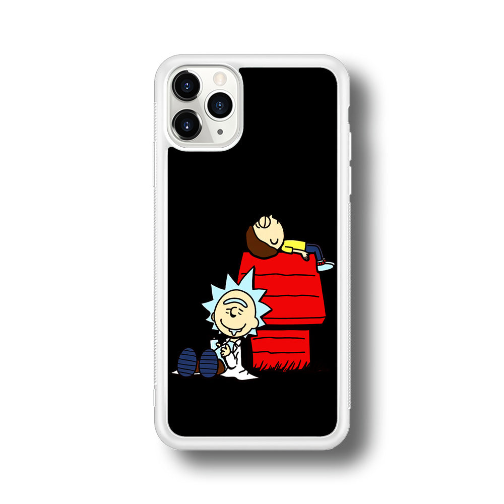 Rick and Morty Snoopy House iPhone 11 Pro Max Case-Phone Case-Rubber White (2D Case)-Altracase