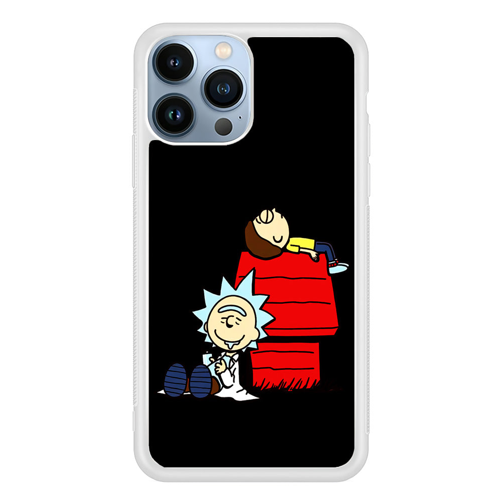 Rick and Morty Snoopy House iPhone 15 Pro Case-Phone Case-Rubber White (2D Case)-Altracase