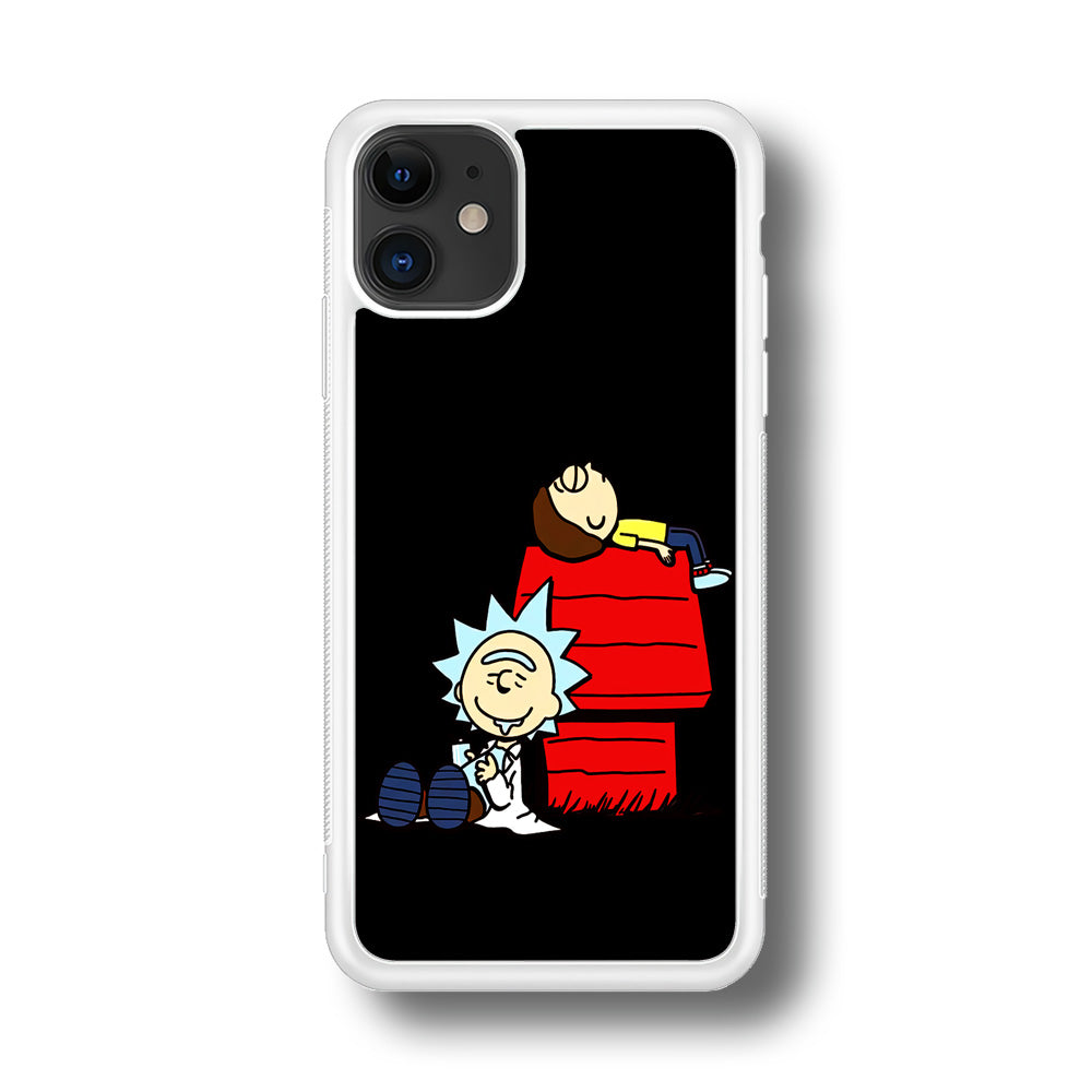 Rick and Morty Snoopy House iPhone 11 Case-Phone Case-Rubber White (2D Case)-Altracase
