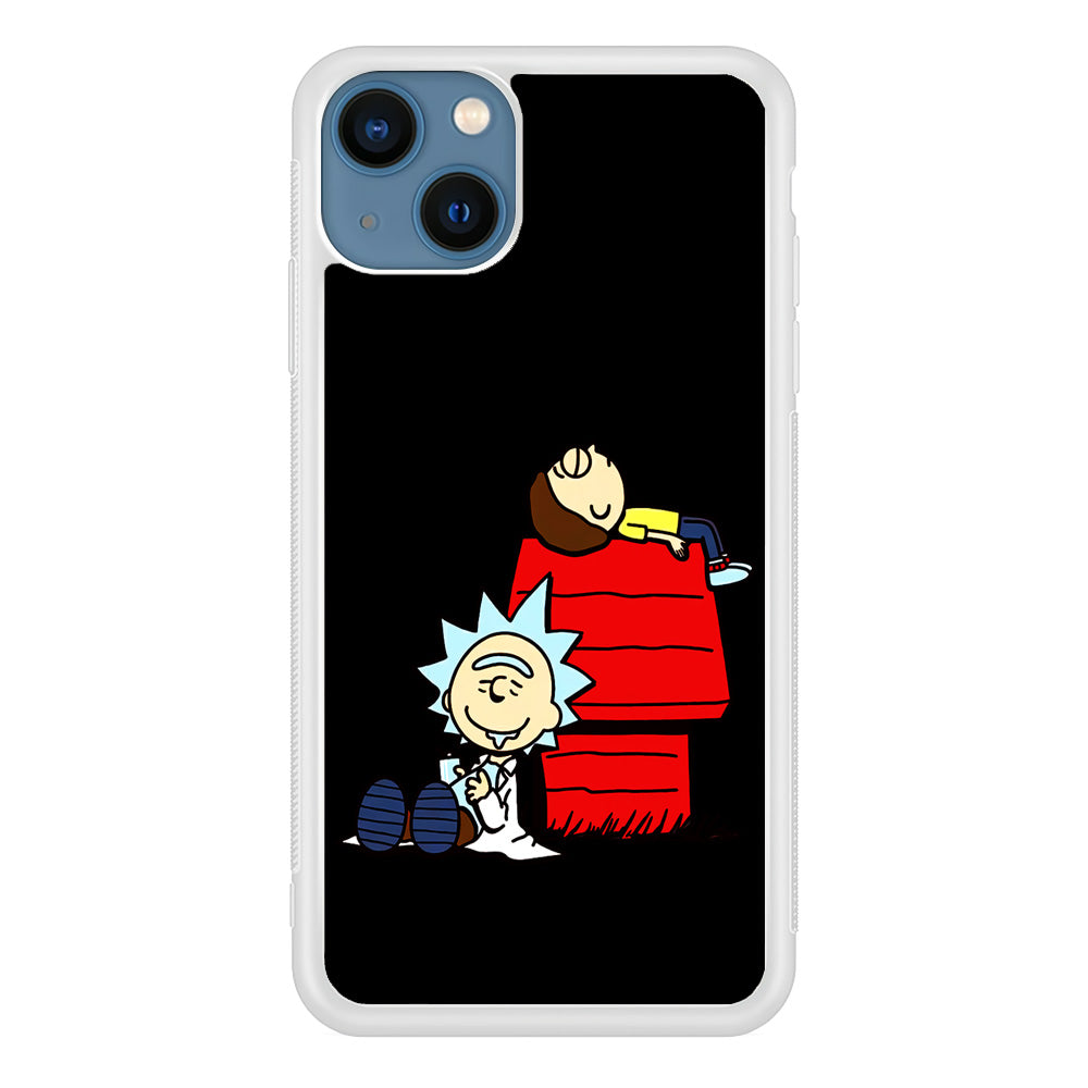 Rick and Morty Snoopy House iPhone 13 Case-Phone Case-Rubber White (2D Case)-Altracase