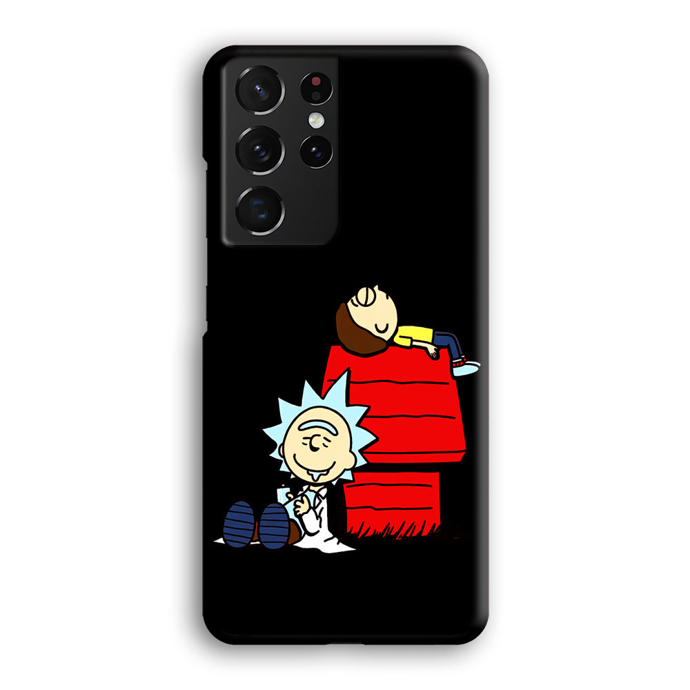 Rick and Morty Snoopy House Samsung Galaxy S21 Ultra Case-Phone Case-3D Case-Altracase