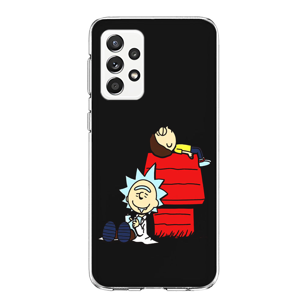 Rick and Morty Snoopy House Samsung Galaxy A52 Case-Phone Case-Clear Soft Case-Altracase