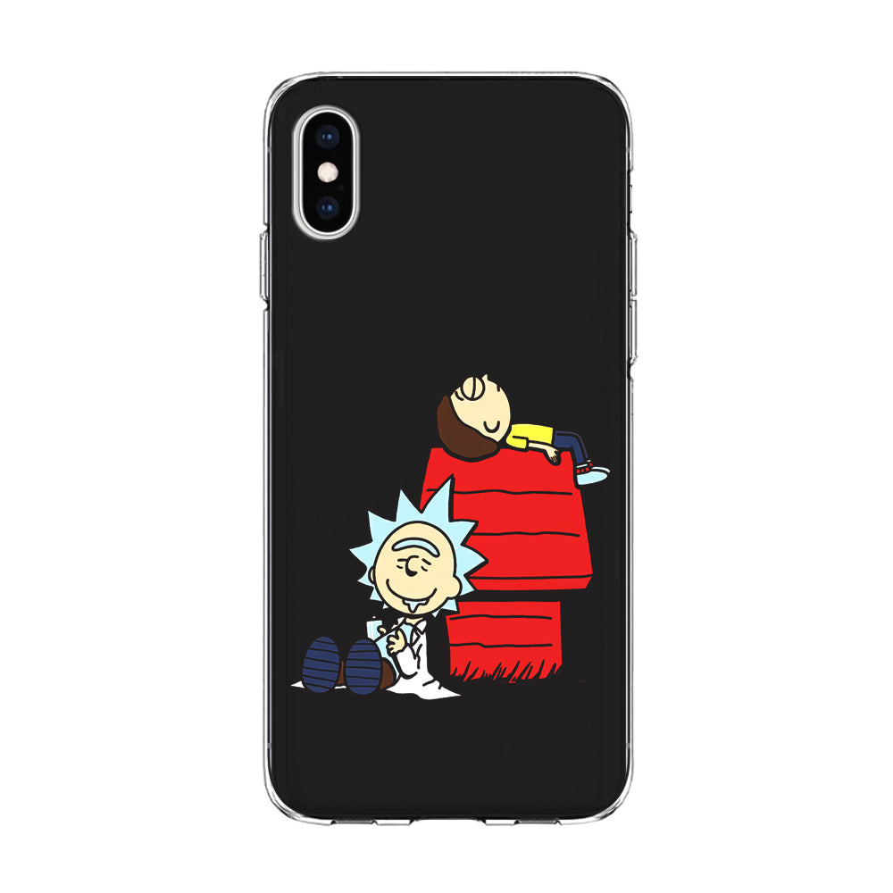 Rick and Morty Snoopy House iPhone Xs Case-Phone Case-Clear Soft Case-Altracase
