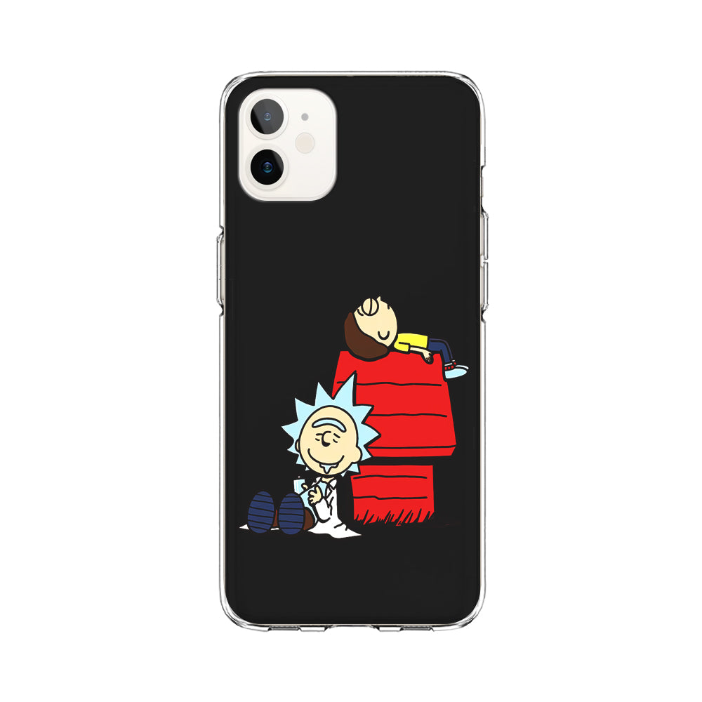 Rick and Morty Snoopy House iPhone 12 Case-Phone Case-Clear Soft Case-Altracase