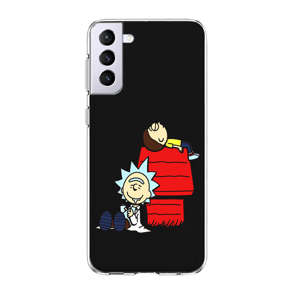 Rick and Morty Snoopy House Samsung Galaxy S24 Case-Phone Case-Clear Soft Case-Altracase