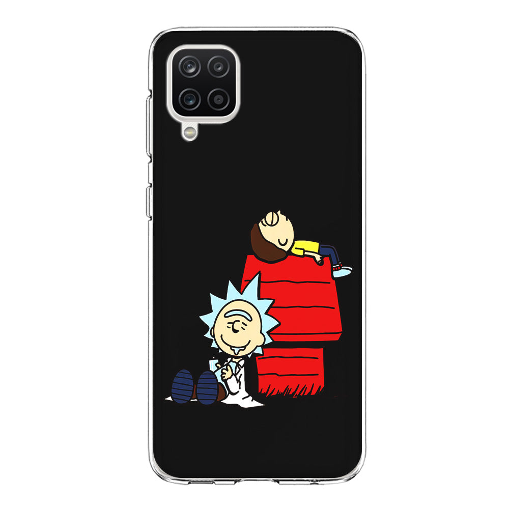 Rick and Morty Snoopy House Samsung Galaxy A12 Case-Phone Case-Clear Soft Case-Altracase