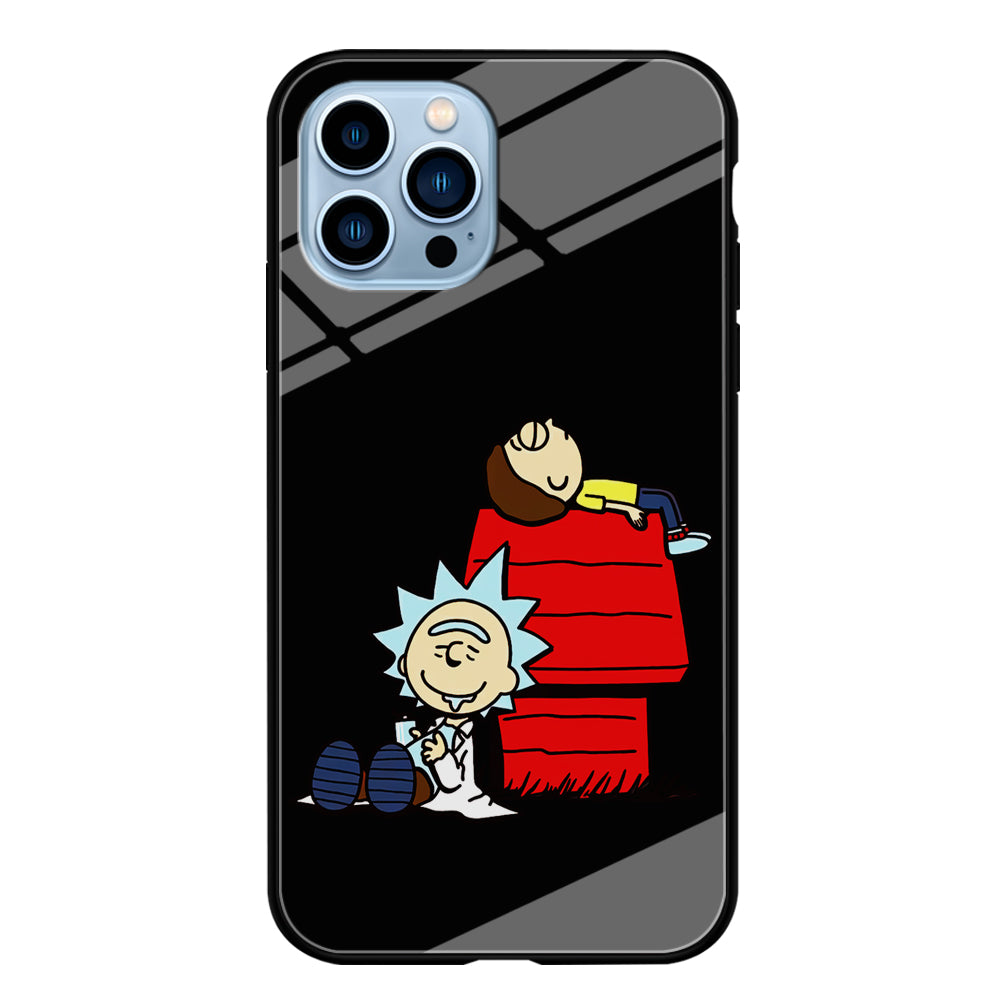 Rick and Morty Snoopy House iPhone 15 Pro Max Case-Phone Case-Tempered Glass Case-Altracase