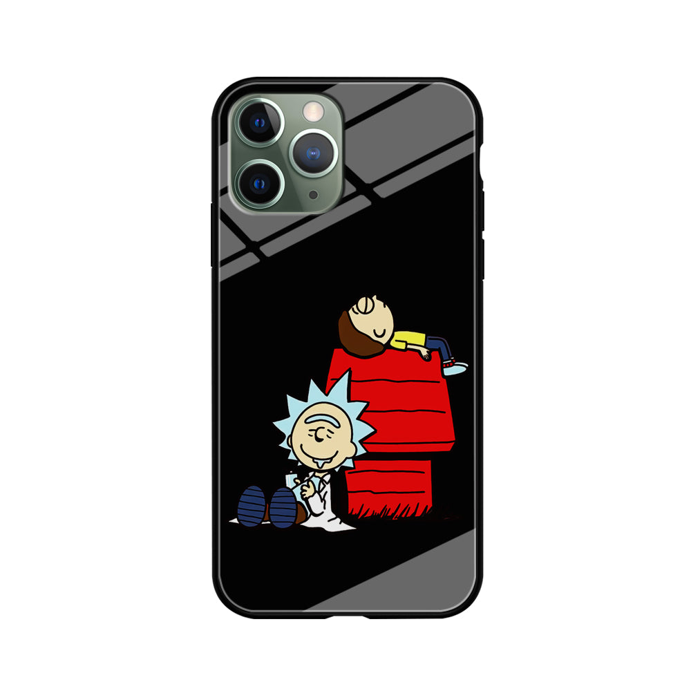 Rick and Morty Snoopy House iPhone 11 Pro Max Case-Phone Case-Tempered Glass Case-Altracase