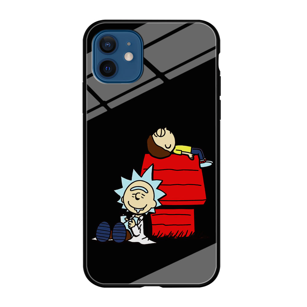 Rick and Morty Snoopy House iPhone 12 Case-Phone Case-Tempered Glass Case-Altracase