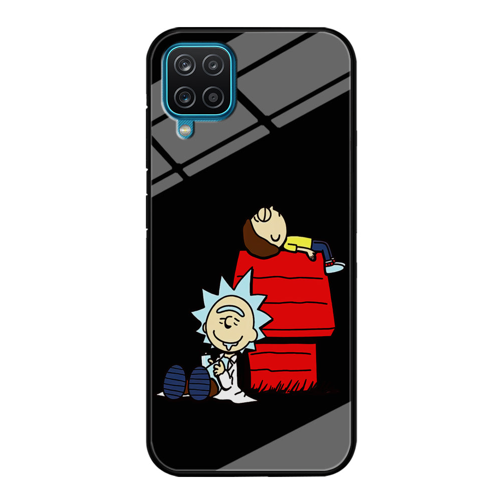 Rick and Morty Snoopy House Samsung Galaxy A12 Case-Phone Case-Tempered Glass Case-Altracase
