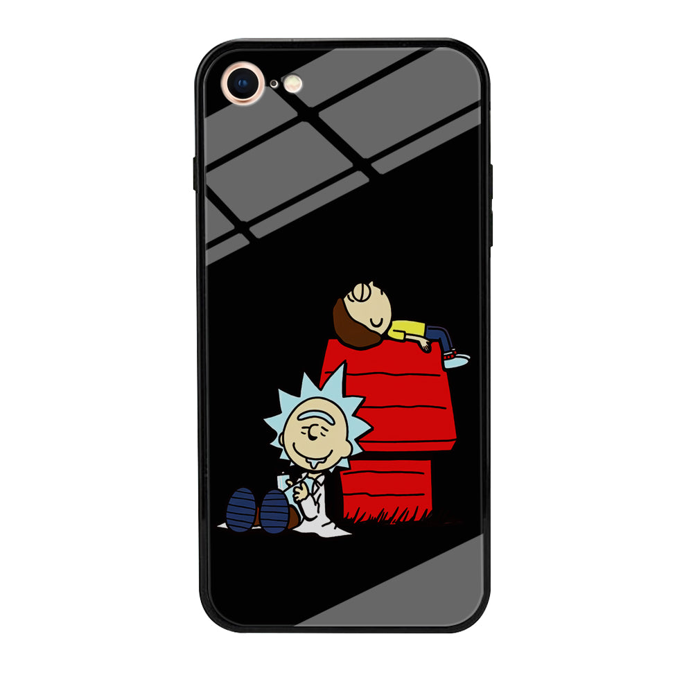 Rick and Morty Snoopy House iPhone 8 Case-Phone Case-Tempered Glass Case-Altracase