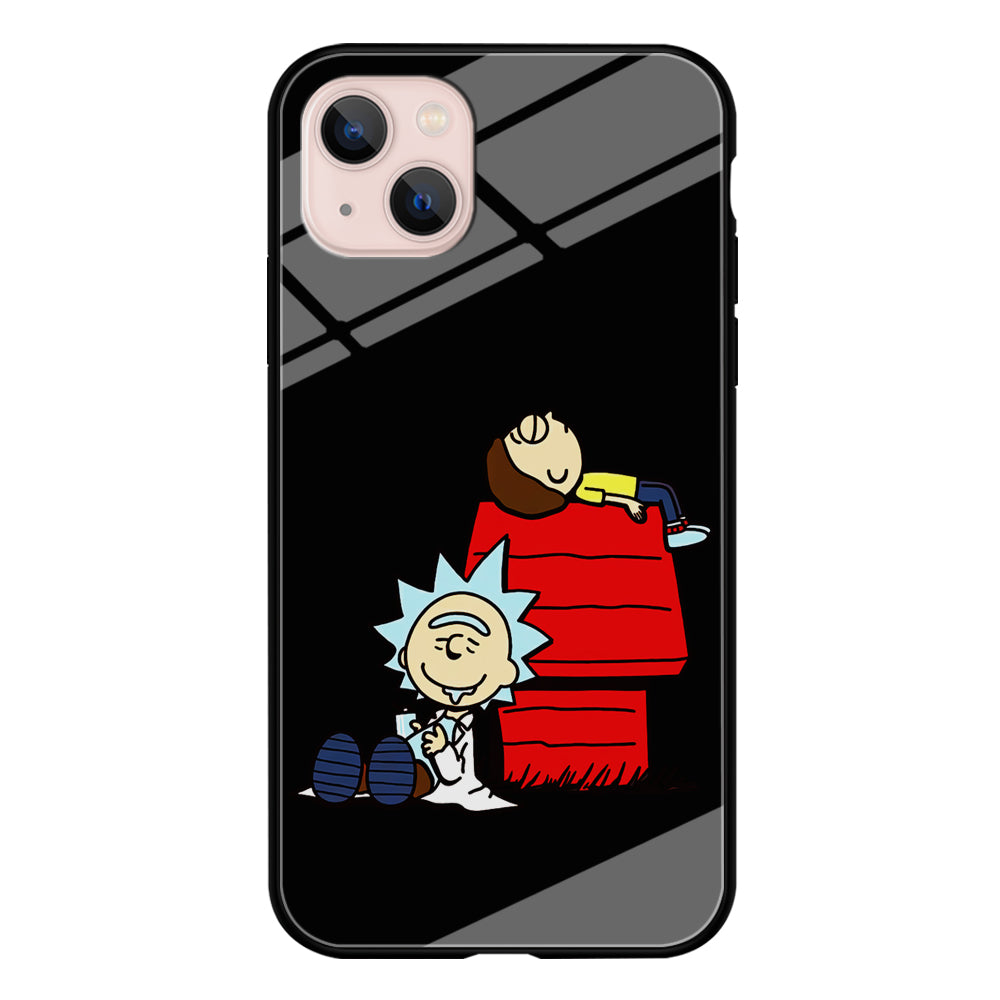Rick and Morty Snoopy House iPhone 14 Plus Case-Phone Case-Tempered Glass Case-Altracase