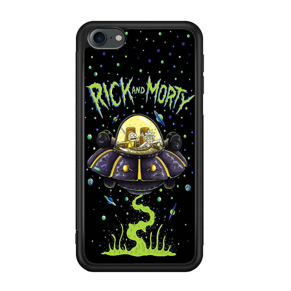 Rick and Morty Spacecraft iPod Touch 6 Case-Phone Case-Rubber White (2D Case)-Altracase