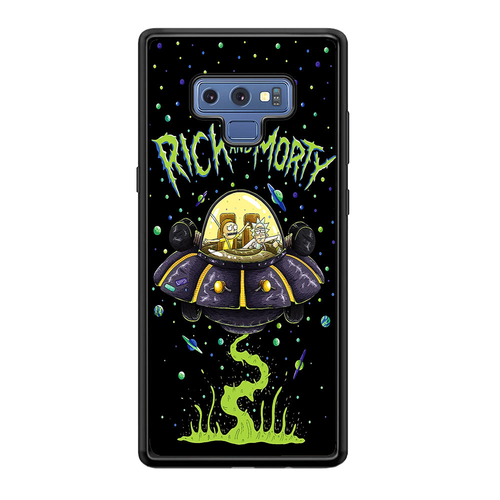 Rick and Morty Spacecraft Samsung Galaxy Note 9 Case-Phone Case-Tempered Glass Case-Altracase