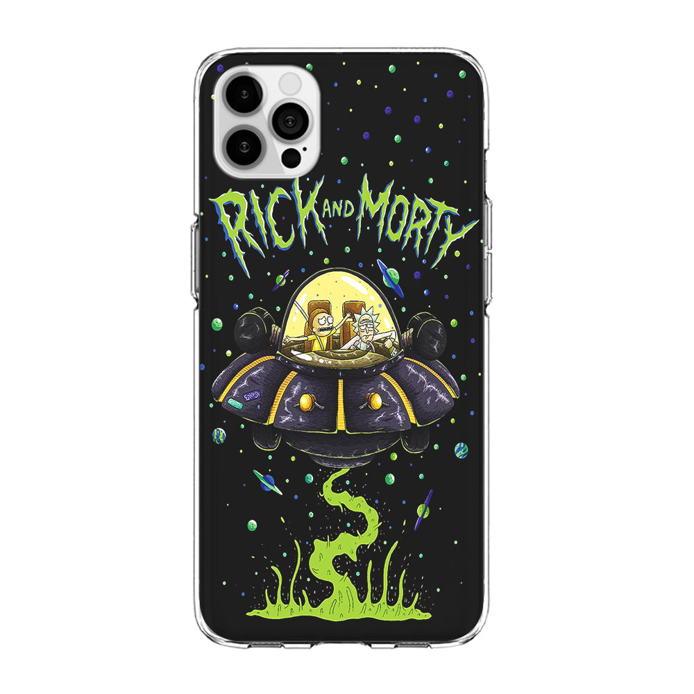 Rick and Morty Spacecraft iPhone 14 Pro Max Case-Phone Case-Clear Soft Case-Altracase