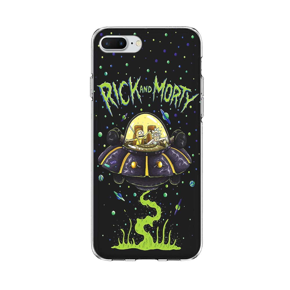 Rick and Morty Spacecraft iPhone 8 Plus Case-Phone Case-Clear Soft Case-Altracase