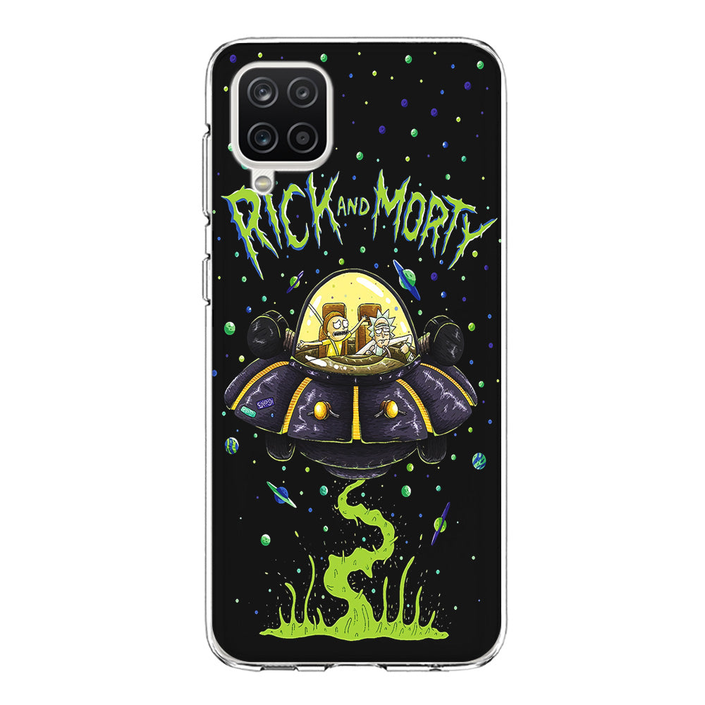 Rick and Morty Spacecraft Samsung Galaxy A12 Case-Phone Case-Clear Soft Case-Altracase
