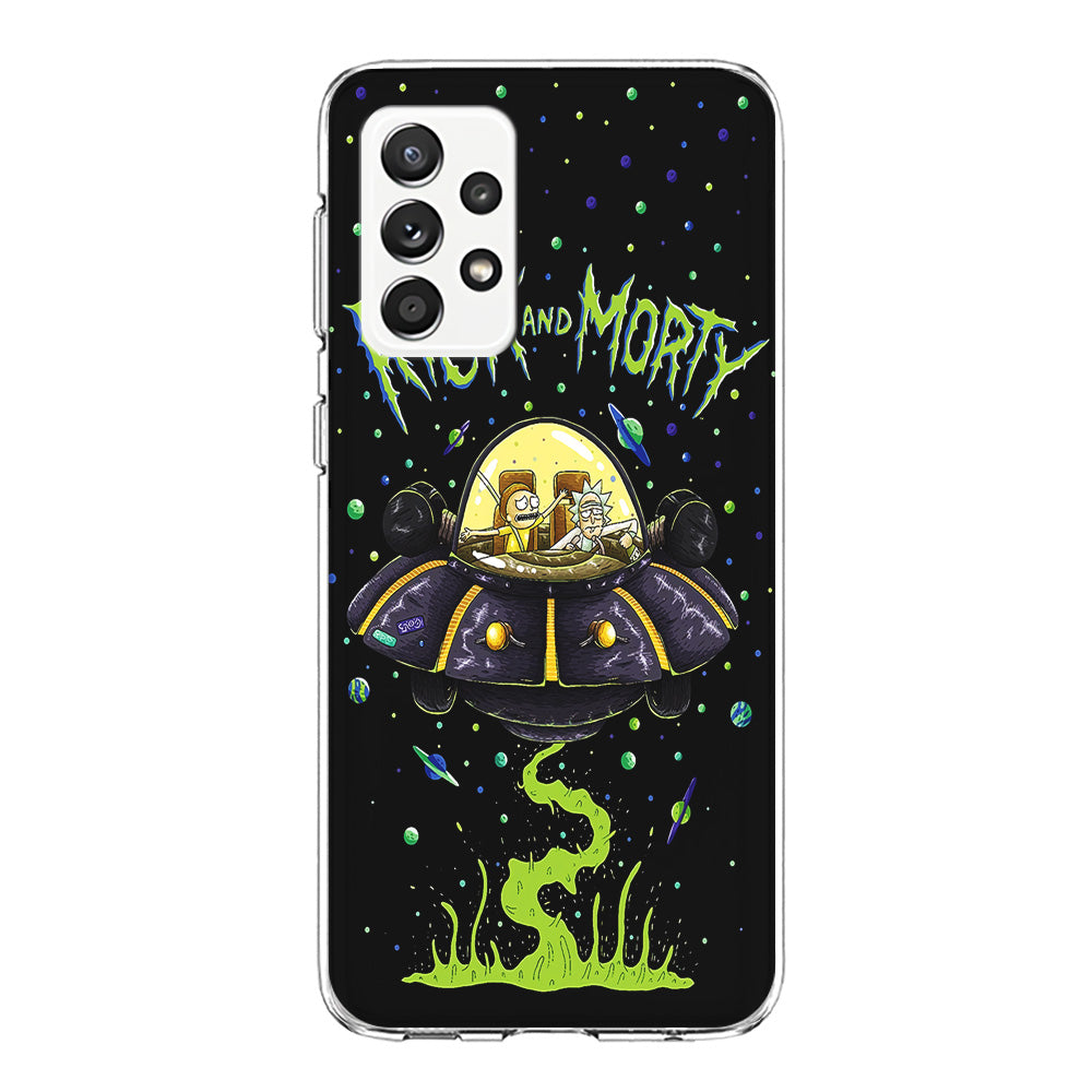 Rick and Morty Spacecraft Samsung Galaxy A72 Case-Phone Case-Clear Soft Case-Altracase