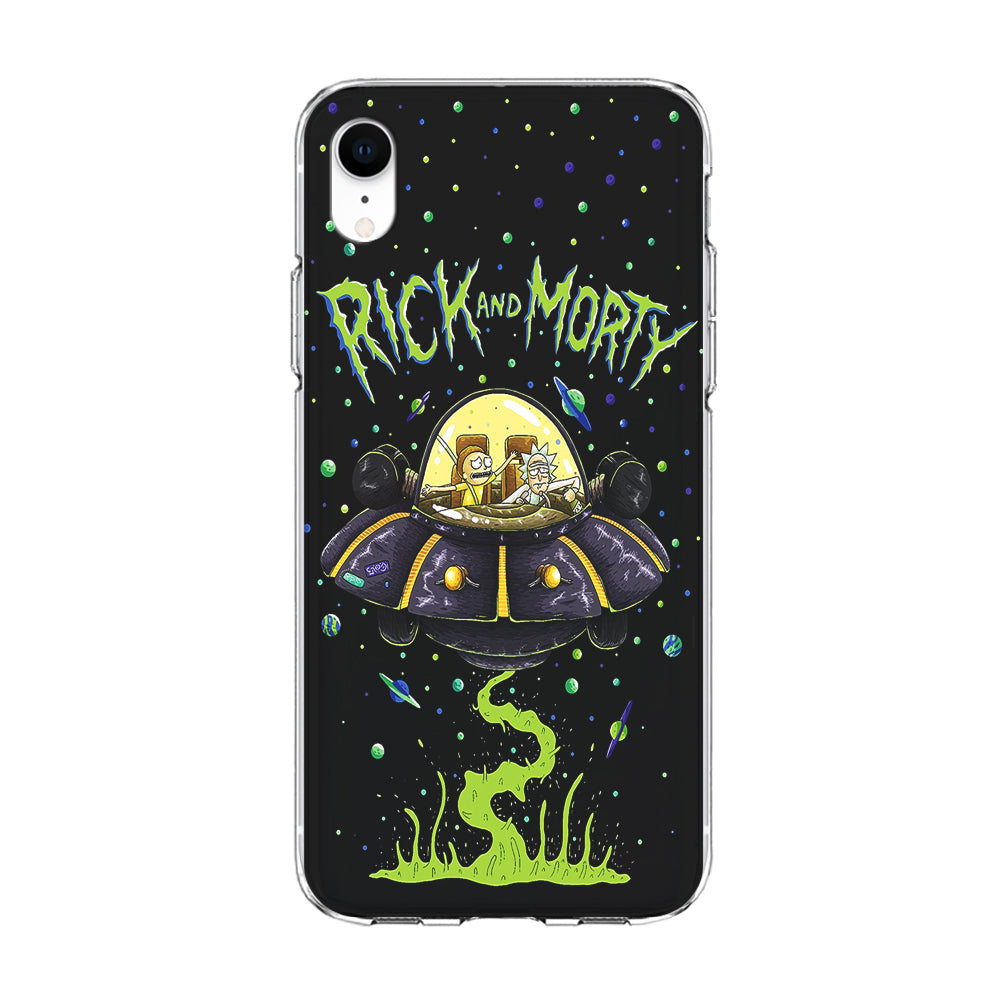 Rick and Morty Spacecraft iPhone XR Case-Phone Case-Clear Soft Case-Altracase