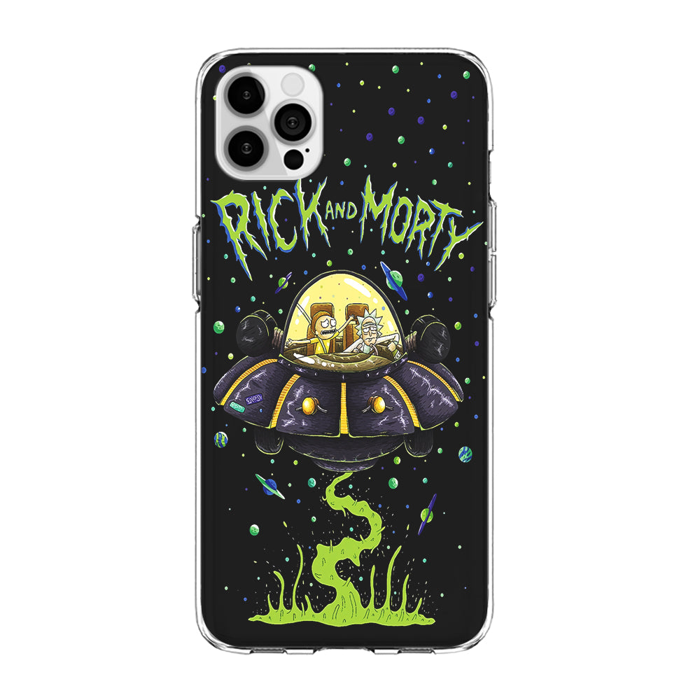 Rick and Morty Spacecraft iPhone 15 Pro Max Case-Phone Case-Clear Soft Case-Altracase