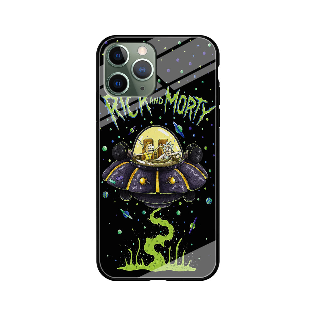 Rick and Morty Spacecraft iPhone 11 Pro Max Case-Phone Case-Tempered Glass Case-Altracase