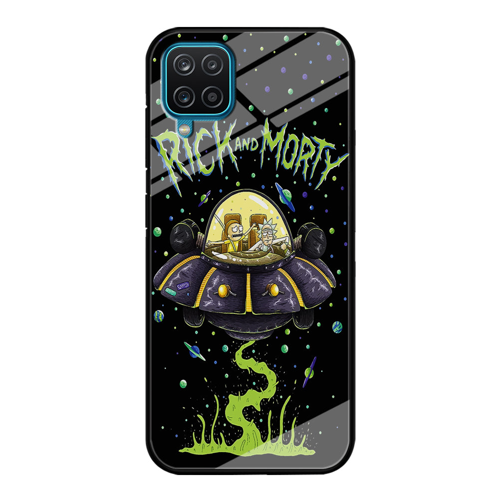 Rick and Morty Spacecraft Samsung Galaxy A12 Case-Phone Case-Tempered Glass Case-Altracase