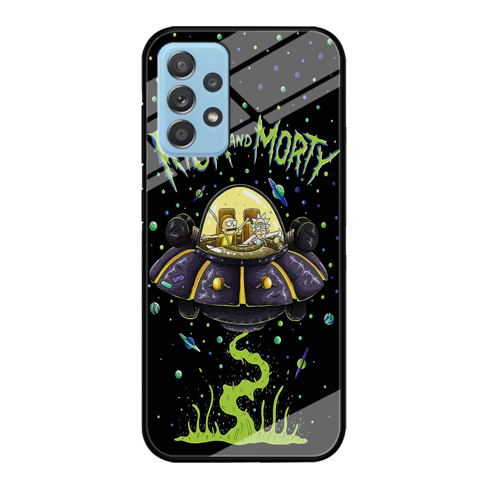 Rick and Morty Spacecraft Samsung Galaxy A72 Case-Phone Case-Tempered Glass Case-Altracase