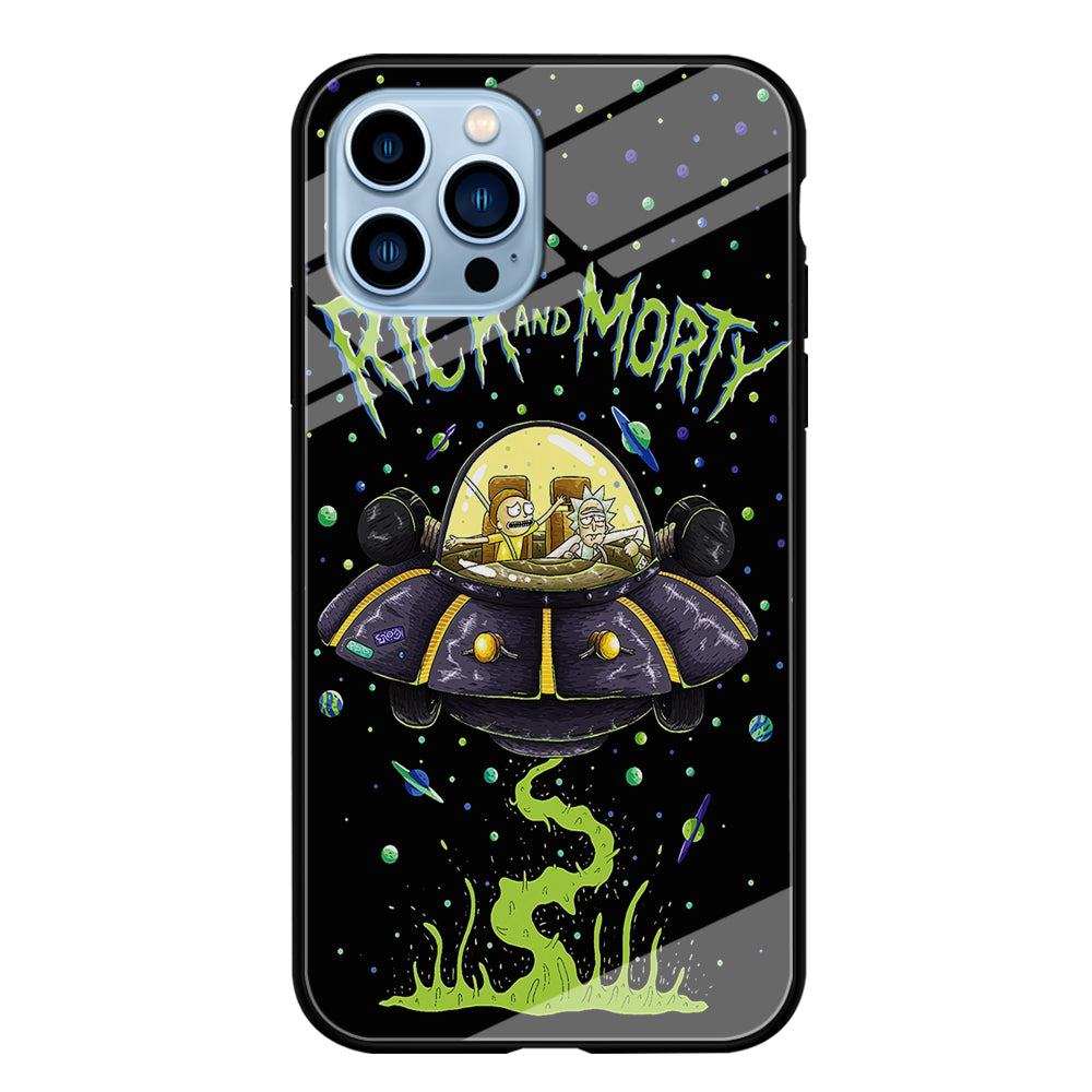 Rick and Morty Spacecraft iPhone 13 Pro Case-Phone Case-Tempered Glass Case-Altracase