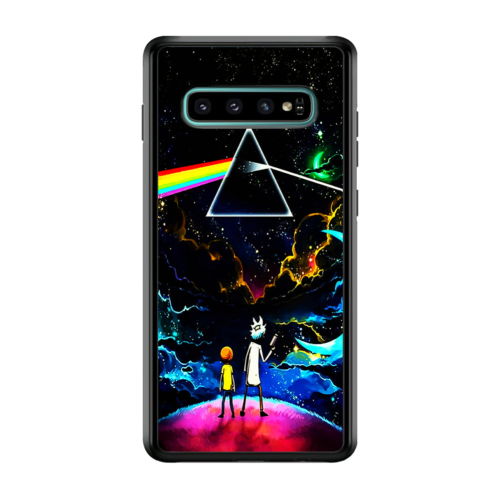 Rick and Morty Triangle Painting Samsung Galaxy S10 Case-Phone Case-Rubber Black (2D Case)-Altracase